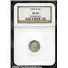 Image 1 : 1858 H10C MS66 NGC. A brilliant, sharply