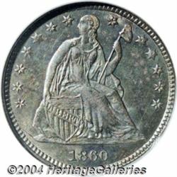 1860 H10C Transitional MS66 NGC. Judd-267.