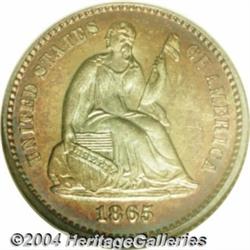 1865 H10C MS67 NGC. A lovely, original