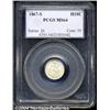 Image 1 : 1867-S H10C MS64 PCGS. Well struck and nearly