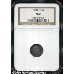 1858 H10C PR63 NGC. Well struck with a deep