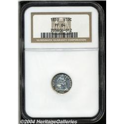 1859 H10C PR64 NGC. A popular issue due to the