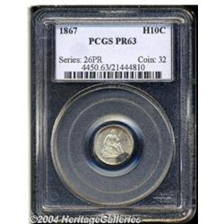 1867 H10C PR63 PCGS. The 1867 is an important