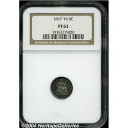1867 H10C PR63 NGC. Deep shades of