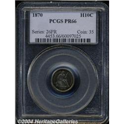 1870 H10C PR66 PCGS. The depth of mirrored