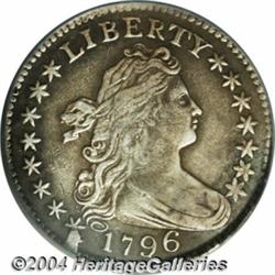 1796 10C AU50 Details, Repaired, NCS. JR-1,