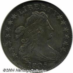 1805 10C 4 Berries AU55 ANACS. JR-2, R.2. Only