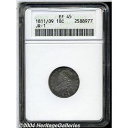 1811/9 10C XF45 ANACS. JR-1, R.3. Sea-green