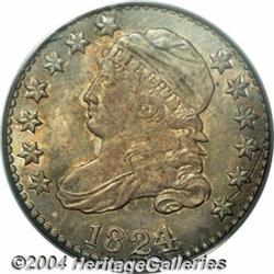 1824/2 10C MS64 PCGS. JR-1, R.3. Among the