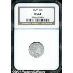 1829 10C Small 10C MS64 NGC. JR-7, R.1. Stars