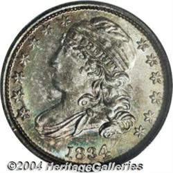 1834 10C Large 4 MS65 NGC. JR-2, R.3. Most