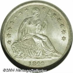 1840 10C No Drapery MS66 NGC. The No Drapery,