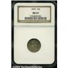 Image 1 : 1872 10C MS65 NGC. Gold-gray toning covers