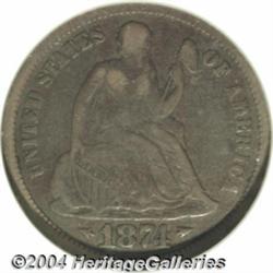 1874-CC 10C Arrows Fine 12 NGC. Brian Greer