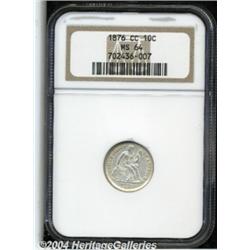 1876-CC 10C MS64 NGC. Type One reverse. A