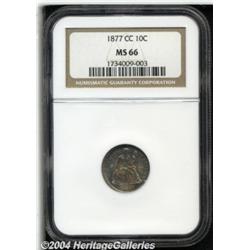 1877-CC 10C MS66 NGC. Type One Reverse. The
