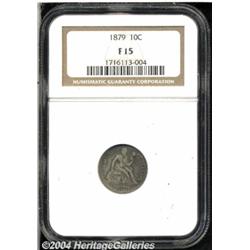 1879 10C Fine 15 NGC. The initial year in a
