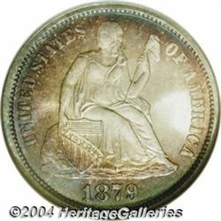 1879 10C MS67 NGC. First year of reduced