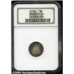 1860 10C PR64 Cameo NGC. Deep, peripheral