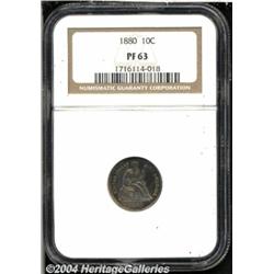 1880 10C PR63 NGC. The toning on the obverse