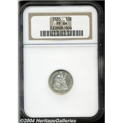 1885 10C PR64 NGC. Nicely frosted devices