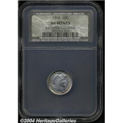 1894 10C AU Details, Improperly Cleaned, NCS.