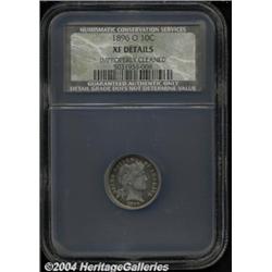 1896-O 10C XF Details, Improperly Cleaned,