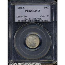 1900-S 10C MS65 PCGS. A challenging S-mint