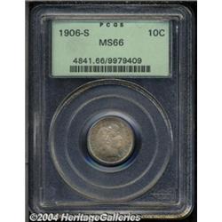 1906-S 10C MS66 PCGS. Well struck and