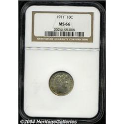 1911 10C MS66 NGC. A lustrous, sharply struck,
