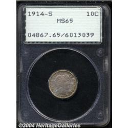 1914-S 10C MS65 PCGS. One of the more