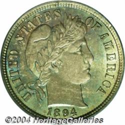 1894 10C PR67 PCGS. Deeply reflective with