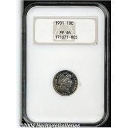 1901 10C PR64 NGC. Fully struck and seemingly