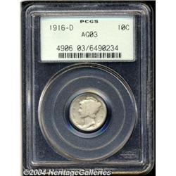 1916-D 10C AG3 PCGS. This well, but