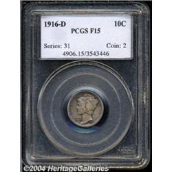 1916-D 10C Fine 15 PCGS. The degree of smooth,