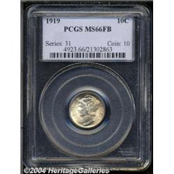 1919 10C MS66 Full Bands PCGS. A well frosted