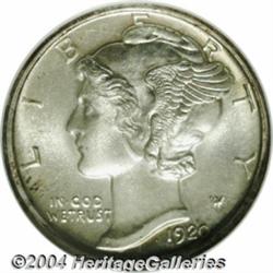 1920-D 10C MS67 Full Bands NGC. Satiny with an