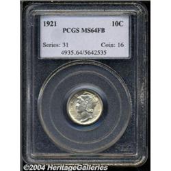 1921 10C MS64 Full Bands PCGS. This popular
