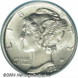 1921-D 10C MS65 Full Bands PCGS. This key date