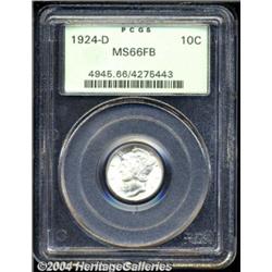 1924-D 10C MS66 Full Bands PCGS. Fully struck