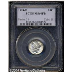1924-D 10C MS66 Full Bands PCGS. Essentially