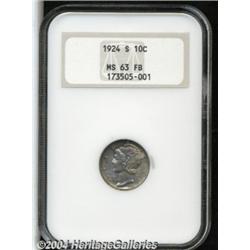 1924-S 10C MS63 Full Bands NGC. Well struck