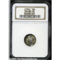 1926 10C MS66 Full Bands NGC. The obverse is a