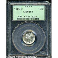 1926-D 10C MS63 Full Bands PCGS. Well struck
