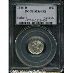 1926-D 10C MS64 Full Bands PCGS. Dazzling,