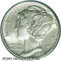 1926-S 10C MS65 PCGS. Highly lustrous with a