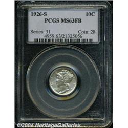 1926-S 10C MS63 Full Bands PCGS. One of the