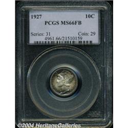 1927 10C MS66 Full Bands PCGS. Gold-russet