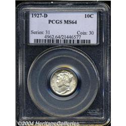 1927-D 10C MS64 PCGS. Just a touch of