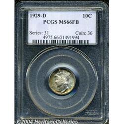 1929-D 10C MS66 Full Bands PCGS. Iridescent